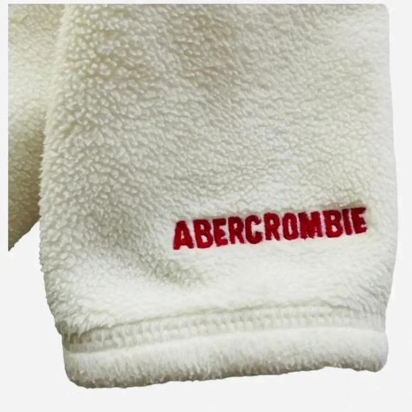 ABERCROMBIE & FITCH | Women’s Fleece Zip-up Cream Jacket Size M - Picture 6 of 9